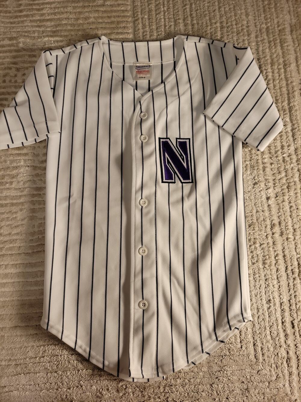 Northwestern Wildcats Jersey Youth Size Small 26-28 College NCAA Baseball Kids